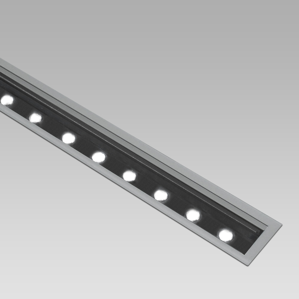 Ingrade Luminaires Wall or inground recessed luminaire for outdoor lighting, suitable for single or in-line installations