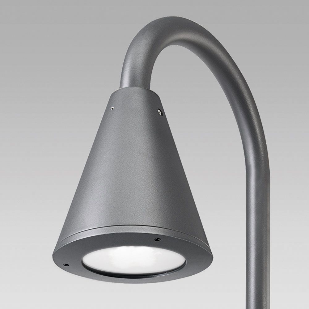 Luminaires tête de mât Urban lighting luminaire with conical design, available for wall or pole installation, or in catenary version