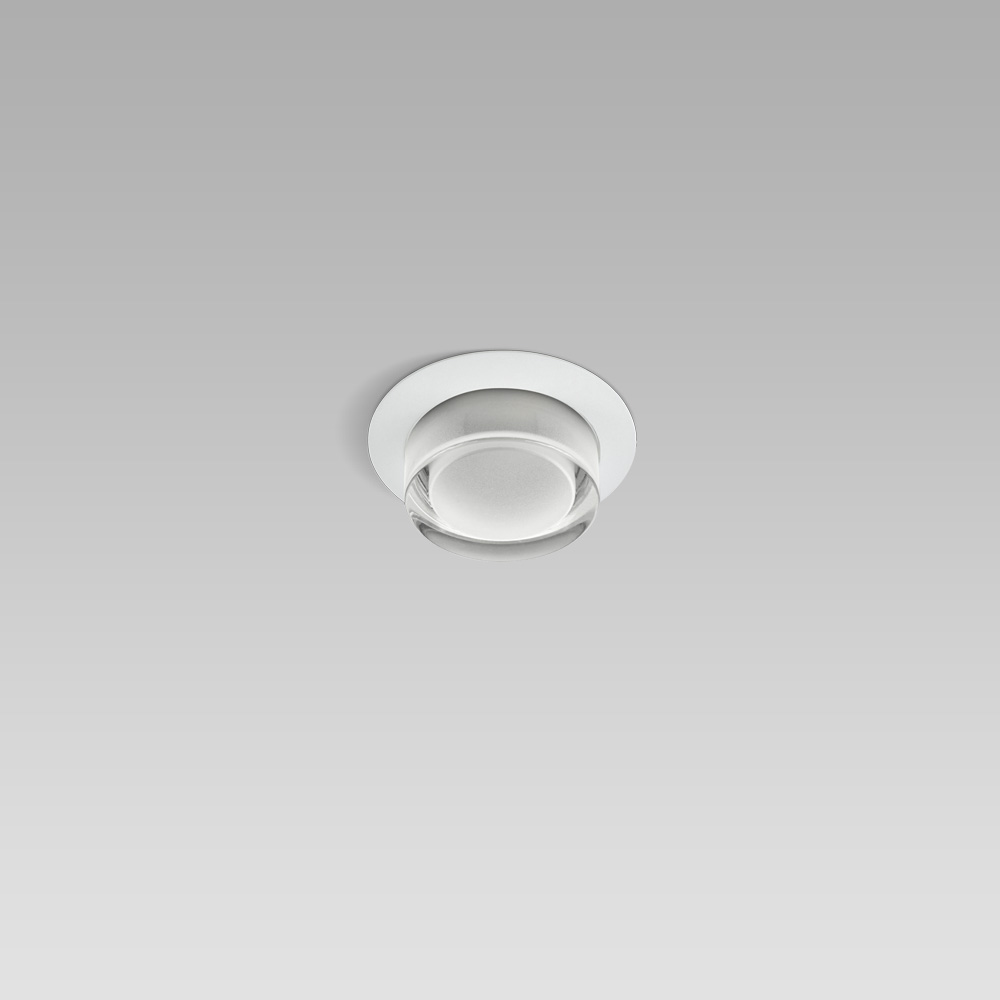 High protection degree recessed luminaires Ceiling or wall recessed luminaire for indoor and outdoor lighting, with small size and essential design