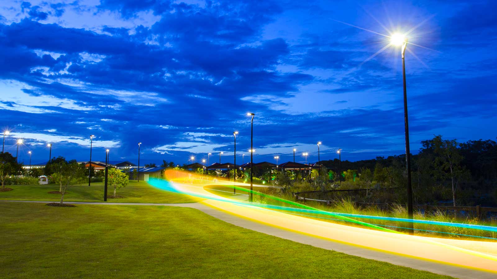 lighting project, aura town centre - queensland’s sunshine coast, australia